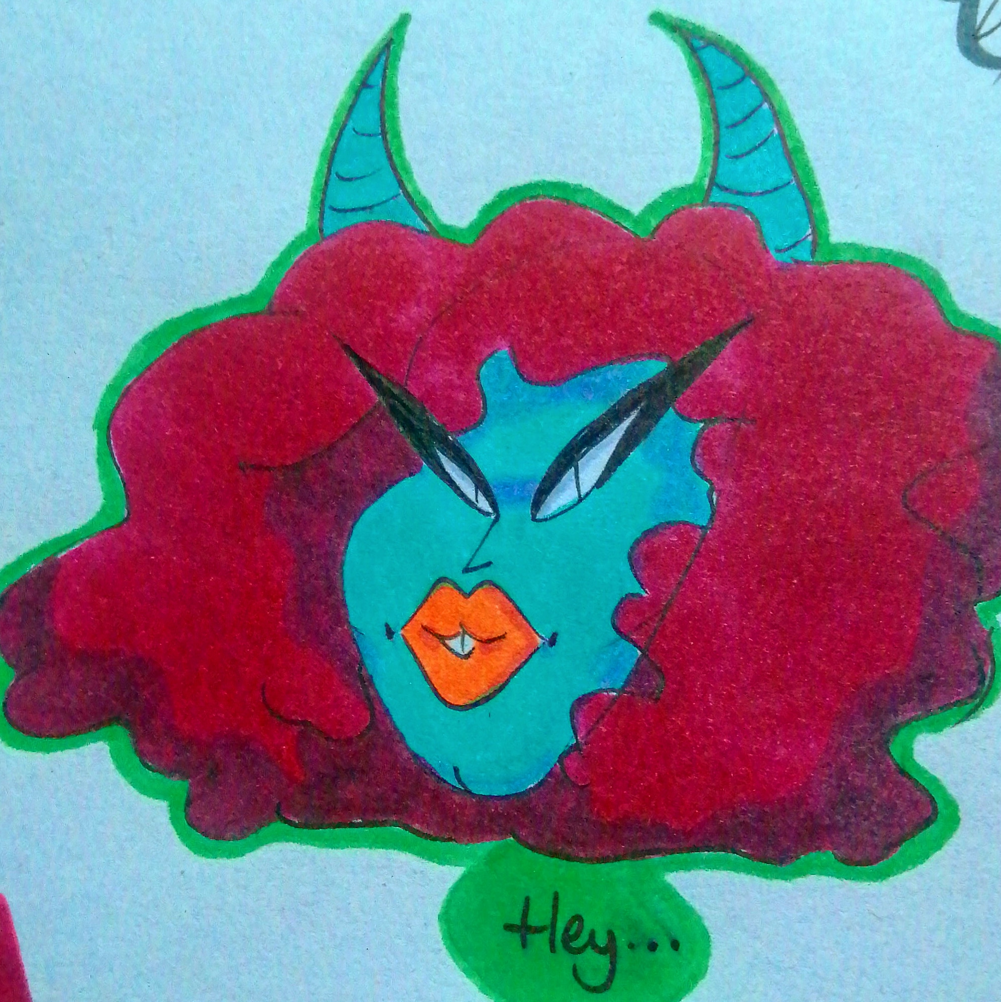 Demon girl head shot