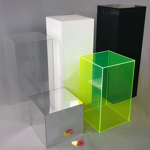 Acrylic pedestals and plinths