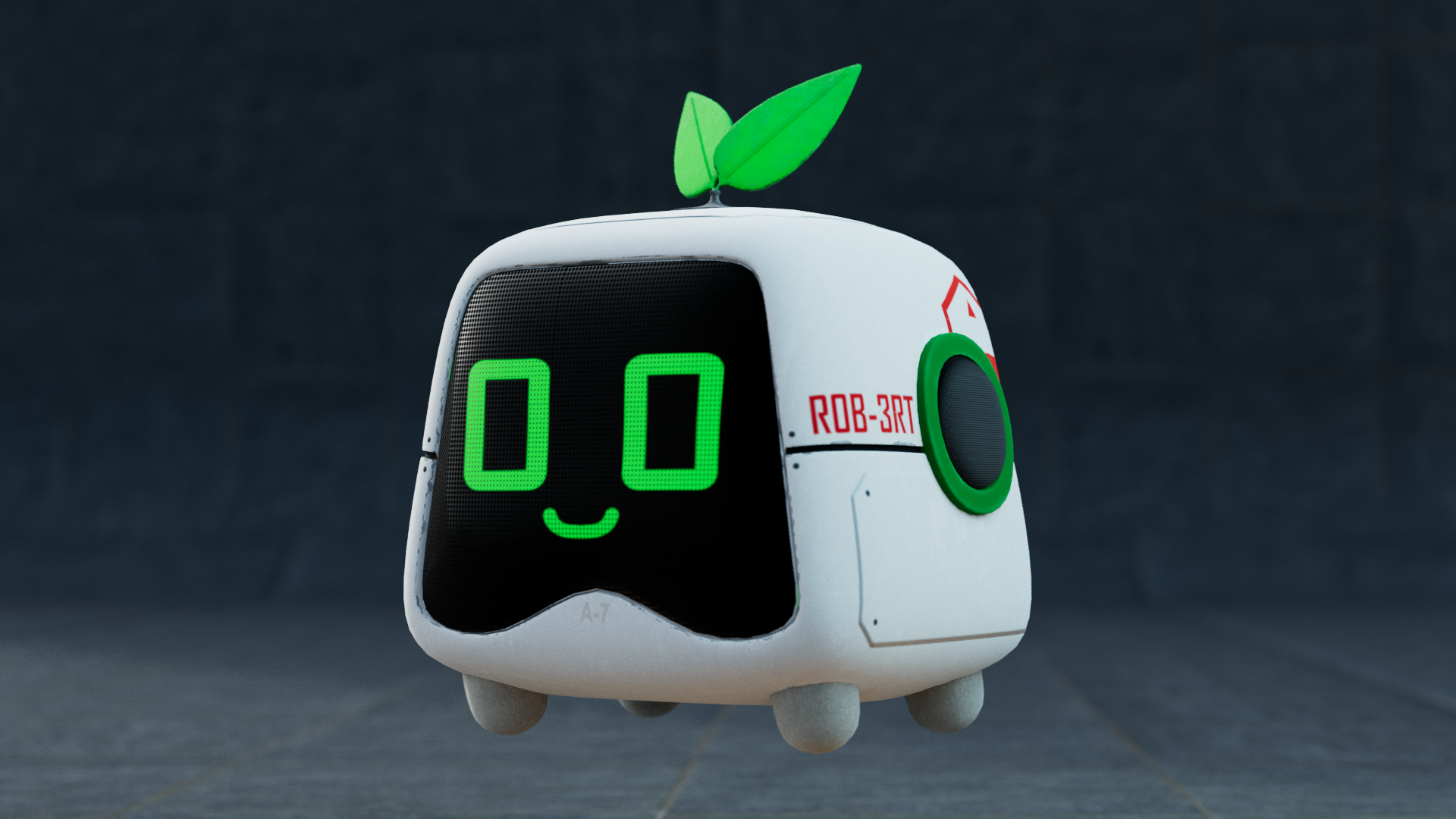 A CG model of a small floating robot