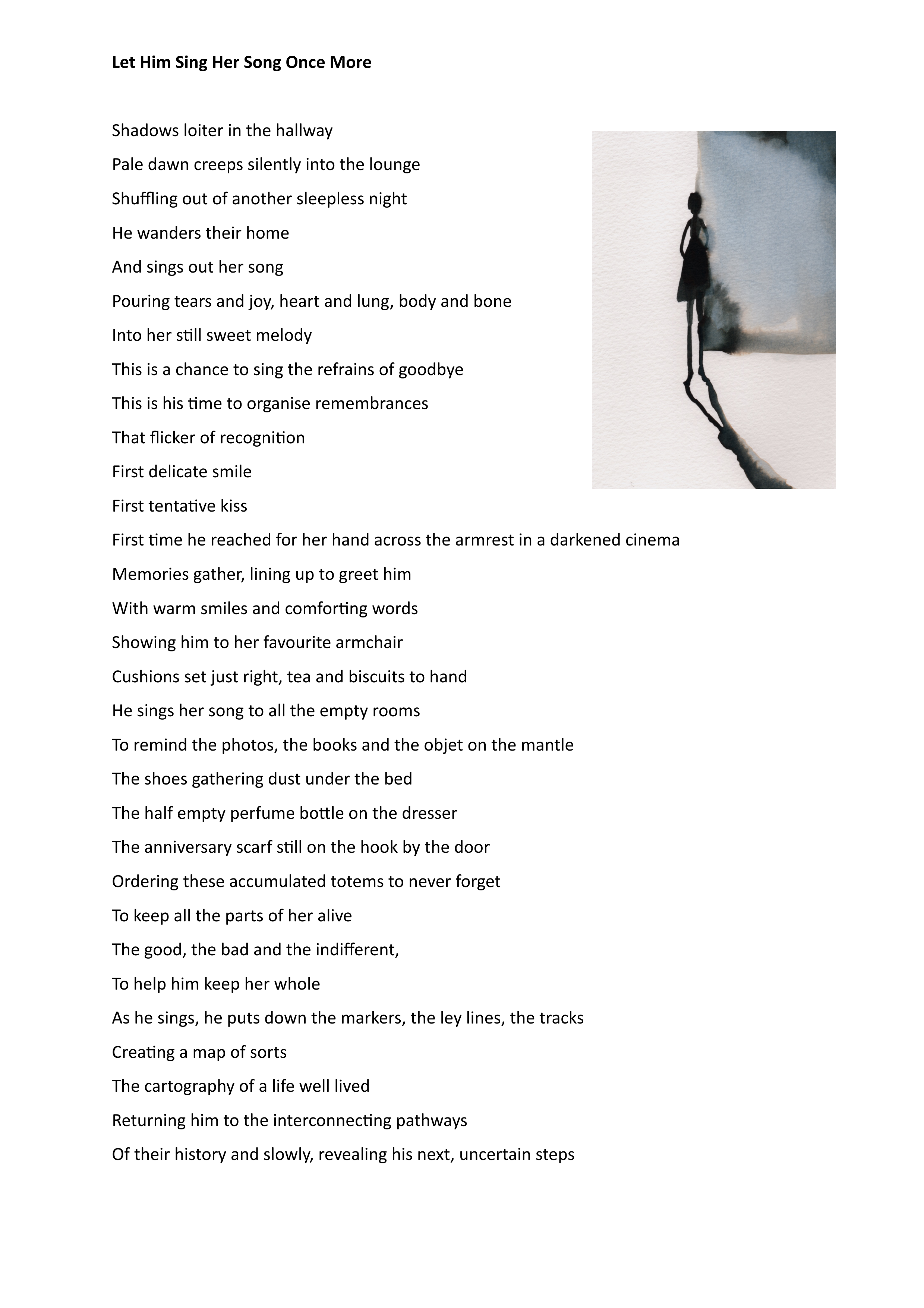 Short poem on rebuilding a life after loss