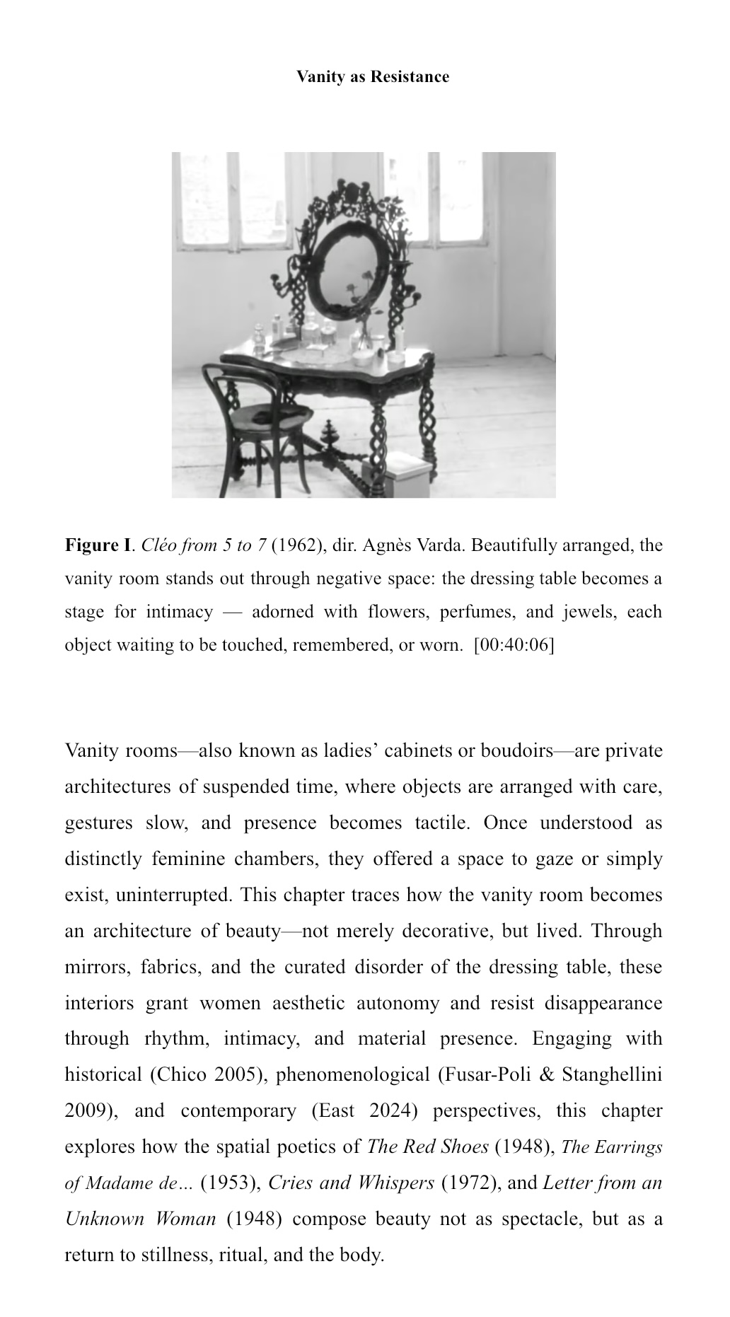 Vanity room