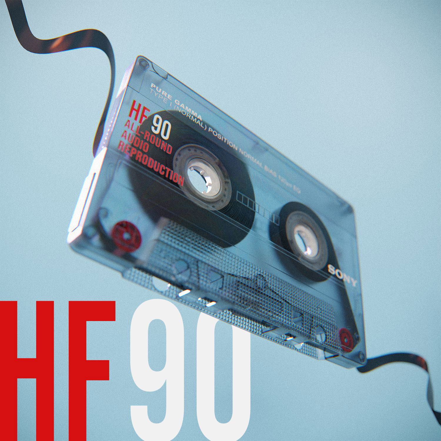 Sony HF90 Audio Cassette - Hero Render