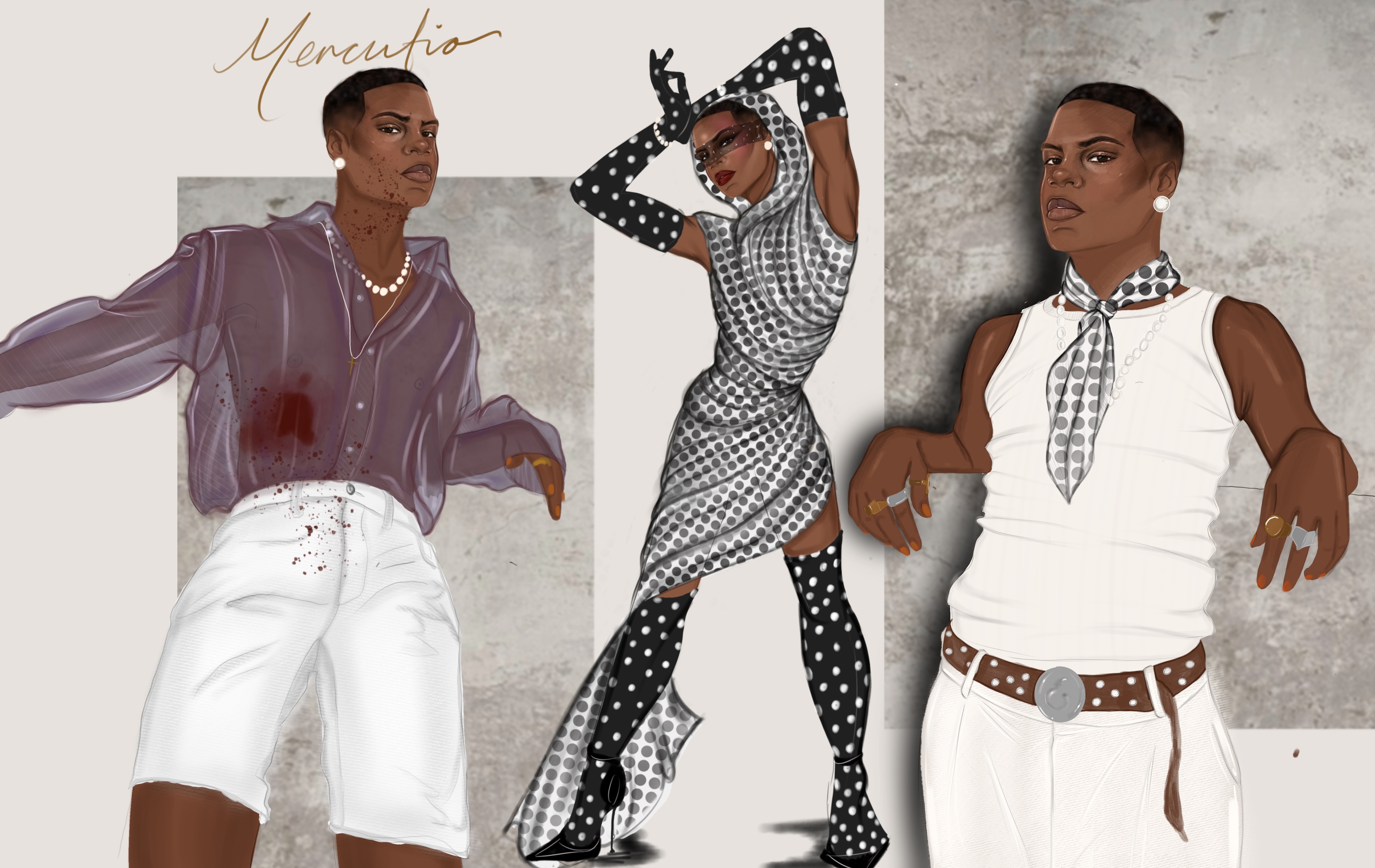 COSTUME DRAWING - MERCUTIO 