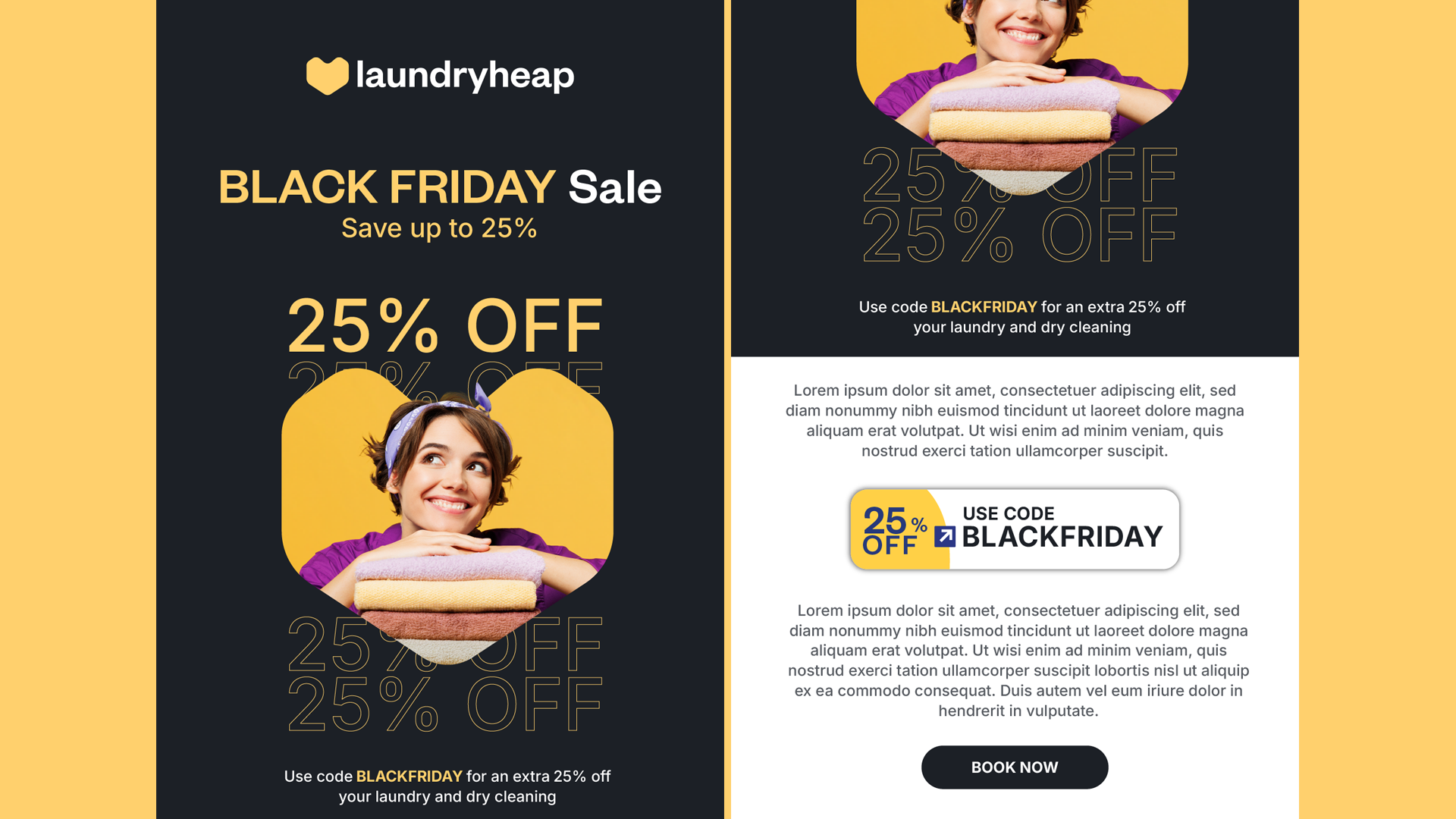 Laundryheap - Black Friday Email Design Campaign