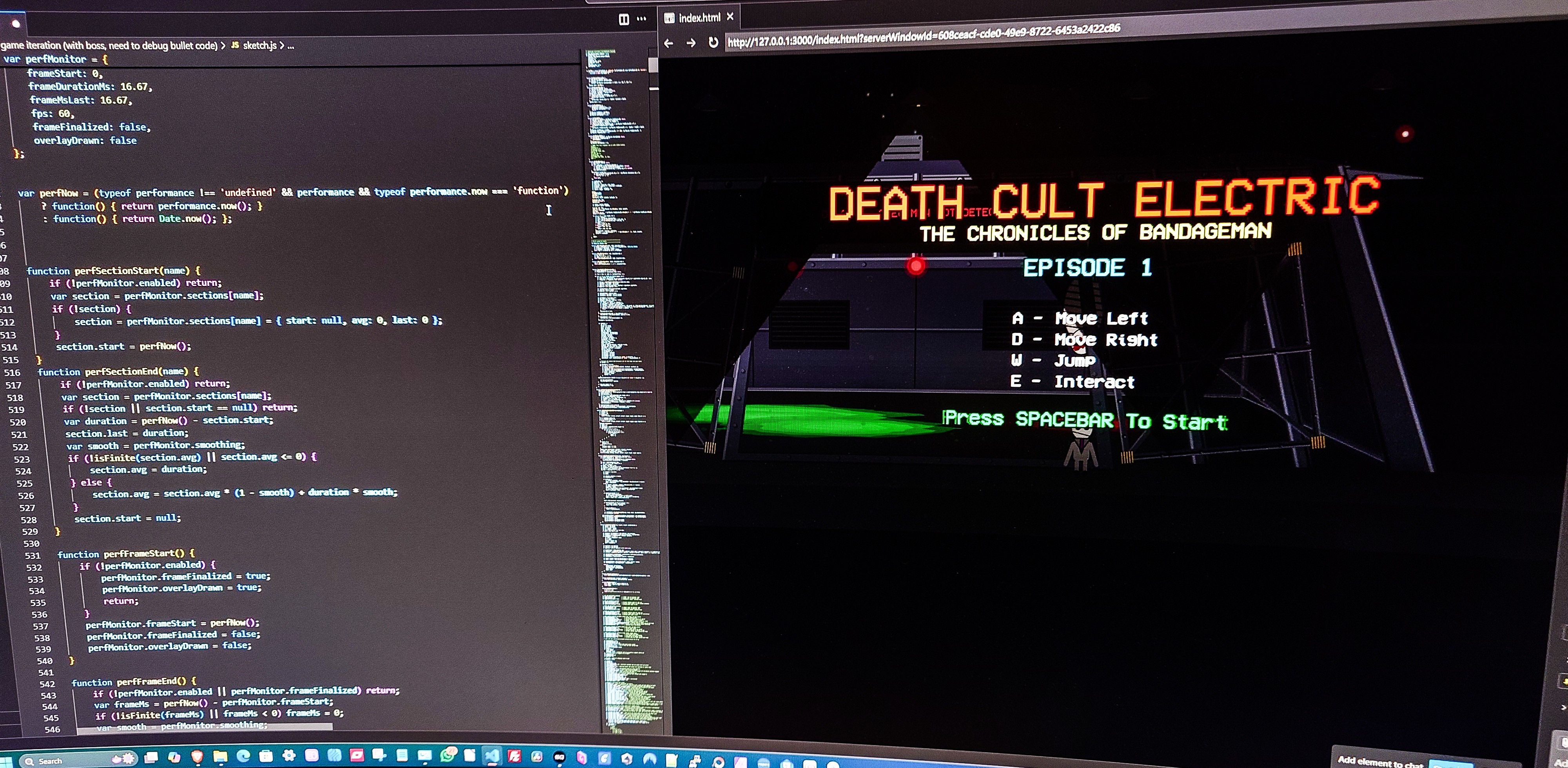 Game development in Visual Studio (JavaScript). Currently.portinf to Android and iOS.