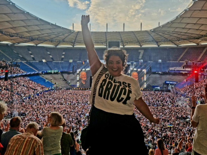 Jess at a Bruce gig