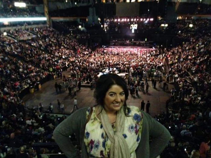 Jess at a Bruce gig